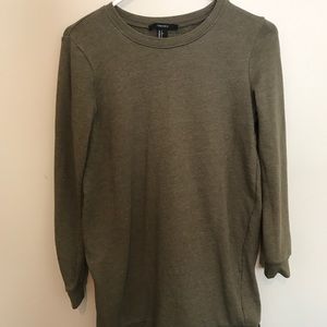 Olive green tunic sweater